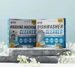 Active Washing Machine and Dishwasher Cleaning Tablets Bundle - Includes 12 Month Supply Dishwasher Cleaner Deodorizer & Washing Machine Descaler