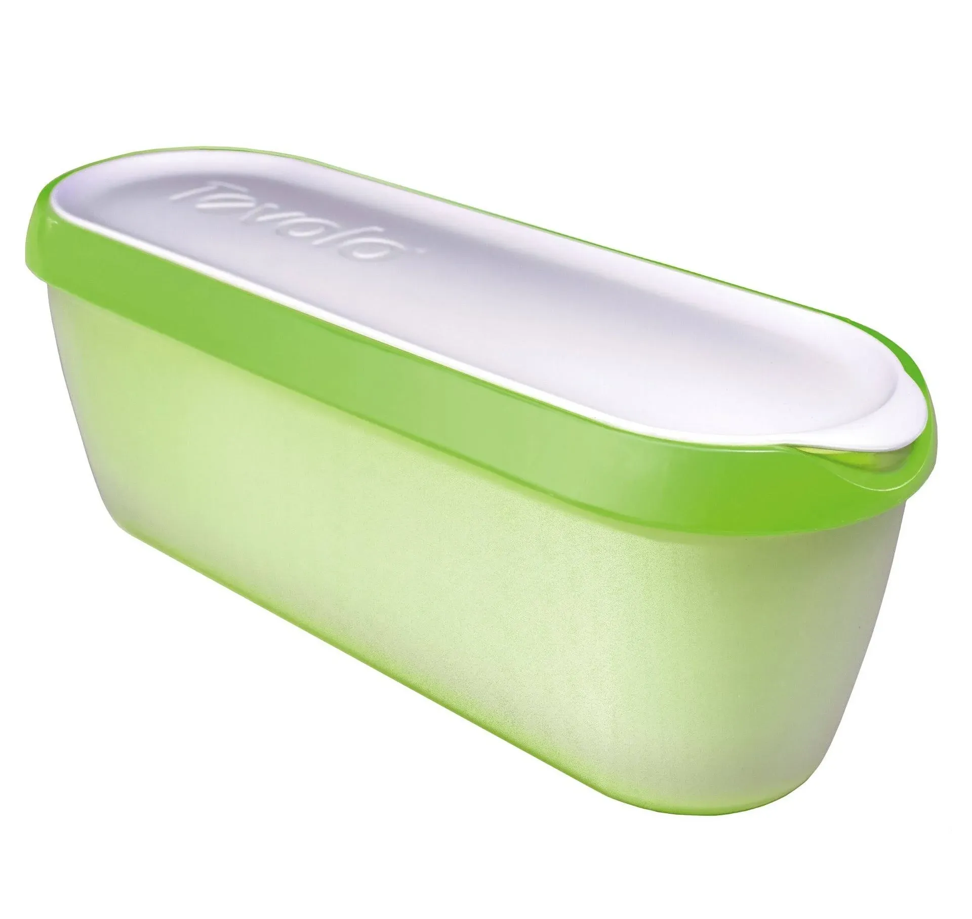 Tovolo Glide-A-Scoop Ice Cream Tub, 1.5 Quart, Insulated, Airtight Reusable Container With Non-Slip Base, Stackable on Freezer Shelves, BPA-Free, Orange Crush