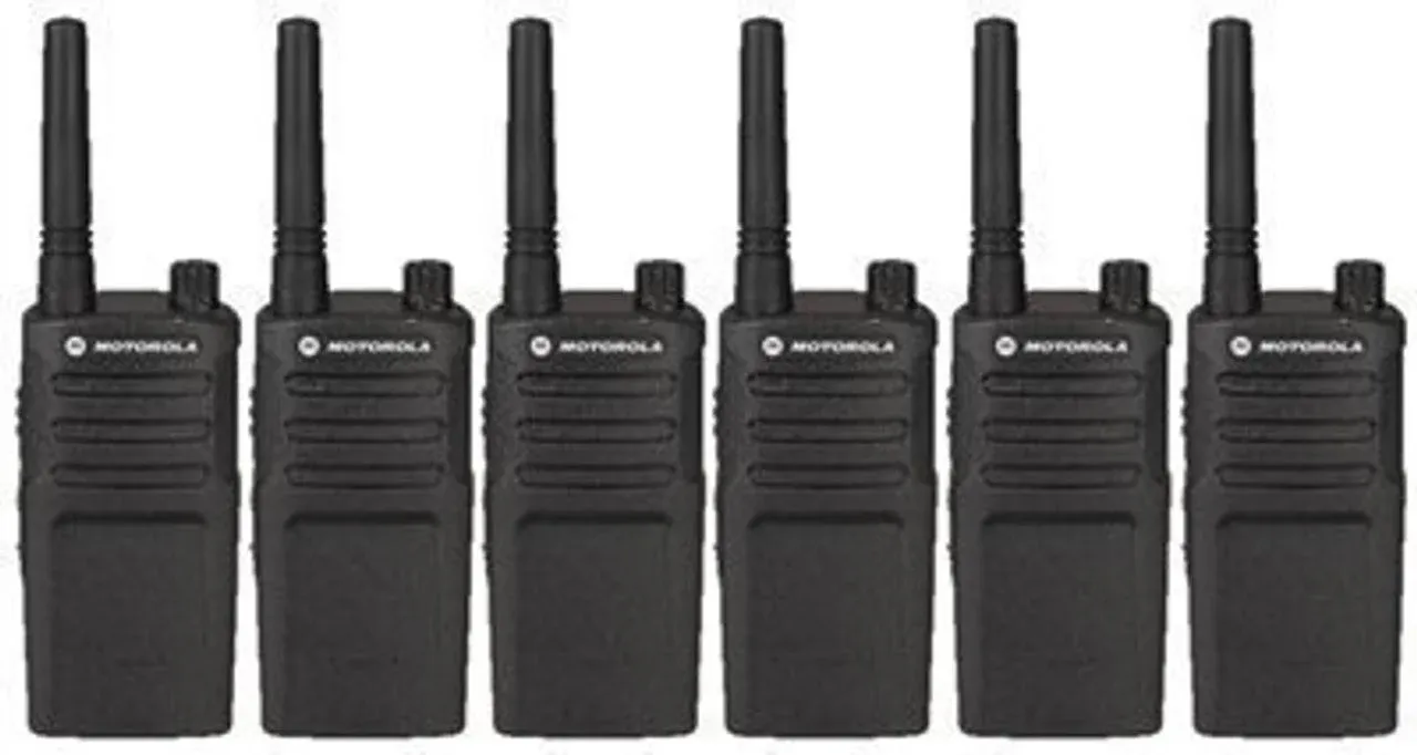 6 Pack of Motorola RMM2050 Two Way Radio Walkie Talkies