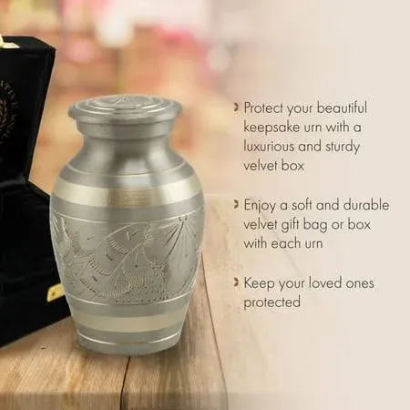 Majestic Radiance Keepsake Urns for Human Ashes with Velvet Gift Box for ...