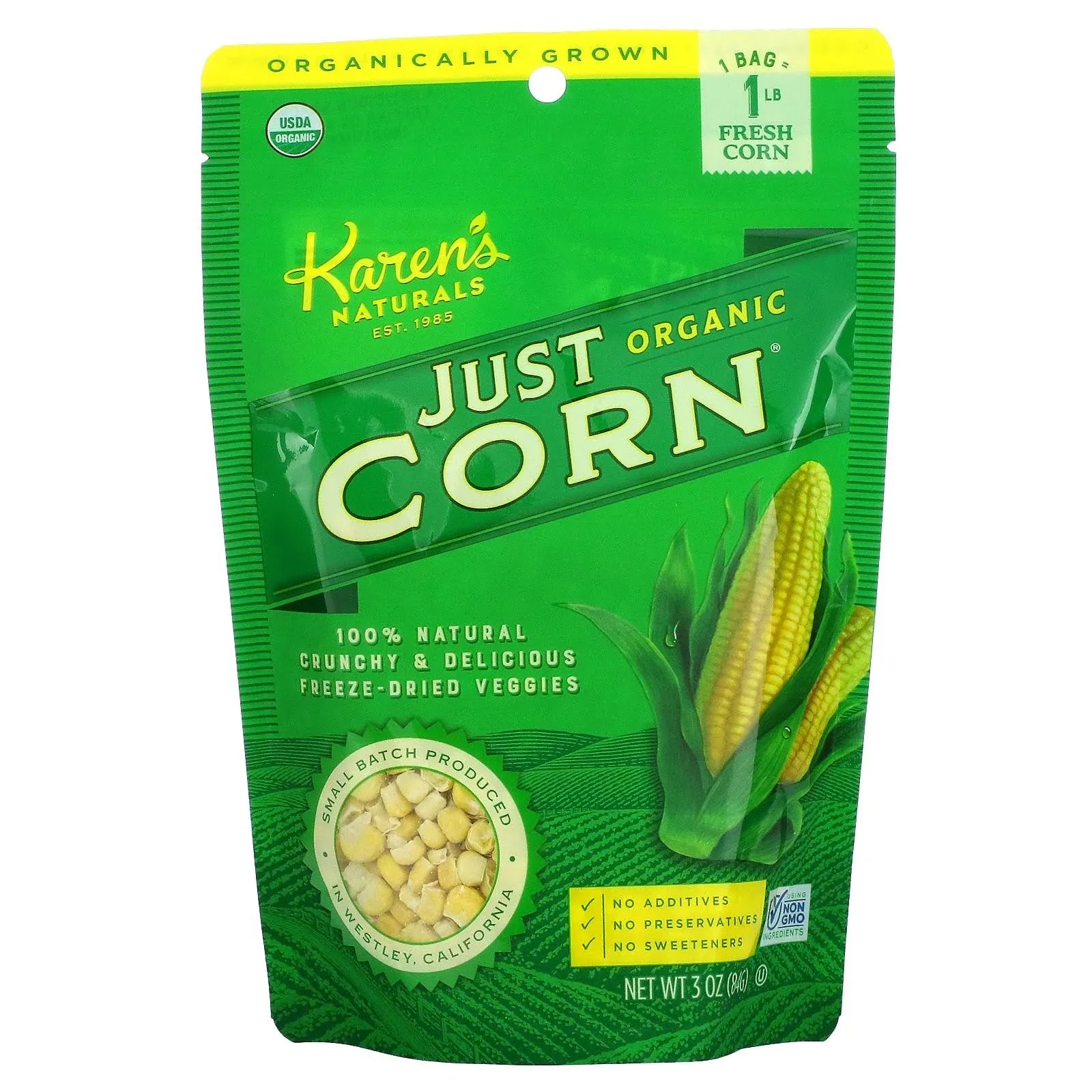 Karen's Naturals Organic Just Corn 3 oz