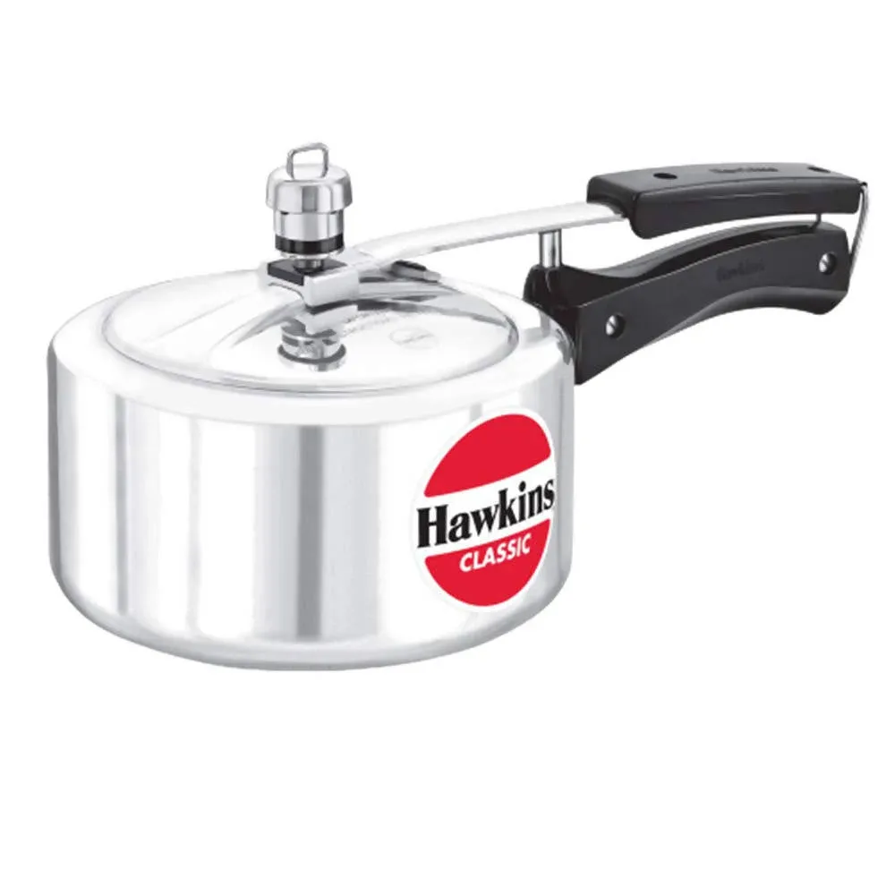 Hawkins Classic CL20 2-Liter New Improved Aluminum Pressure Cooker, Small, Silver