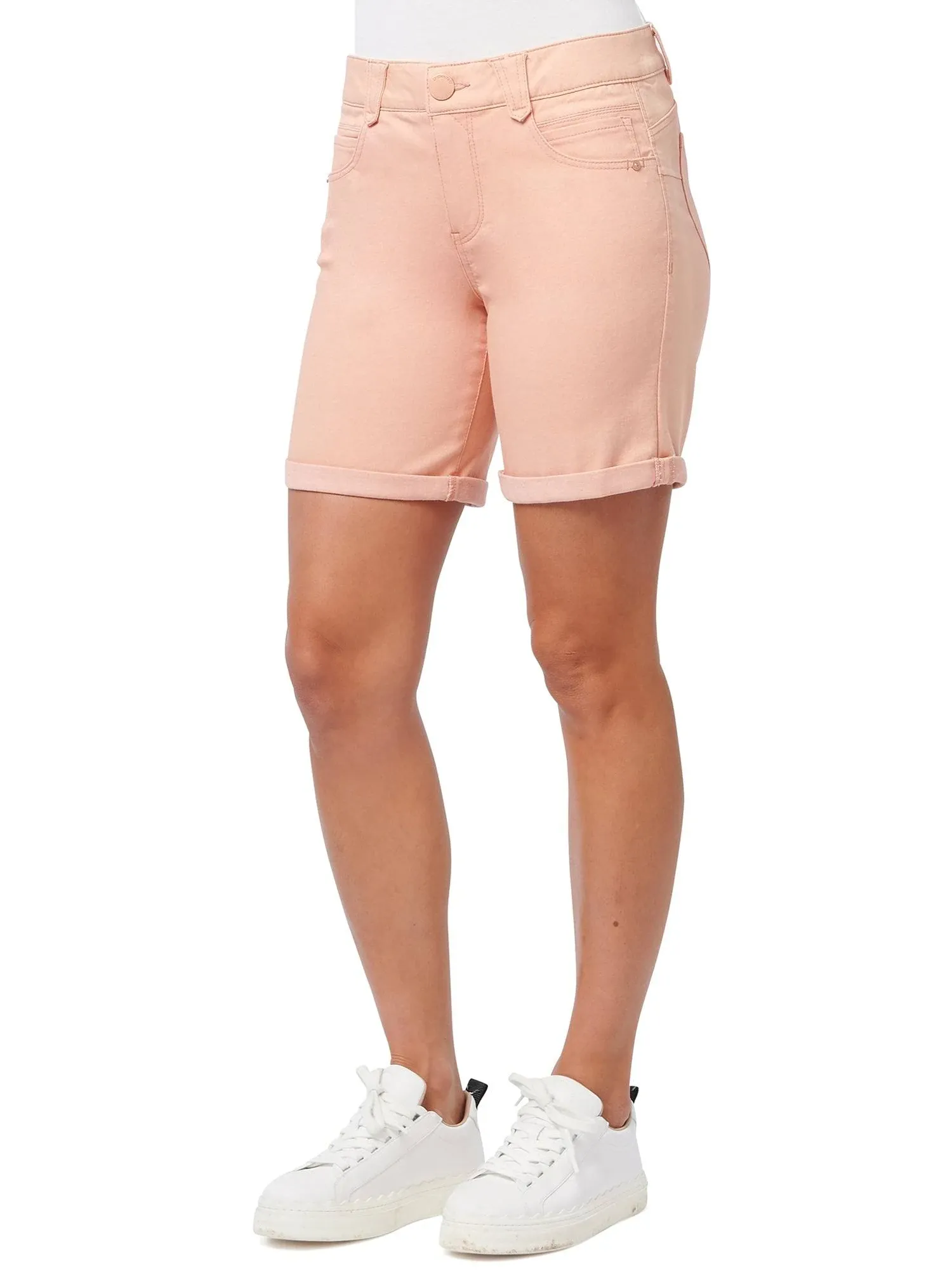 Women's AB Solution Roll Cuff 7" Shorts - Dusty Papaya - Size 10