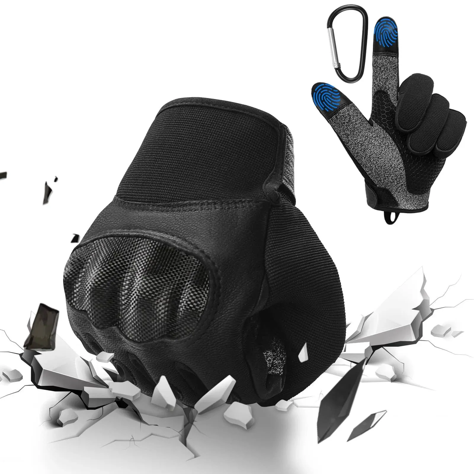 Multi-Purpose Safety Work Gloves Durable Touchscreen Tactical with Shockproof ...