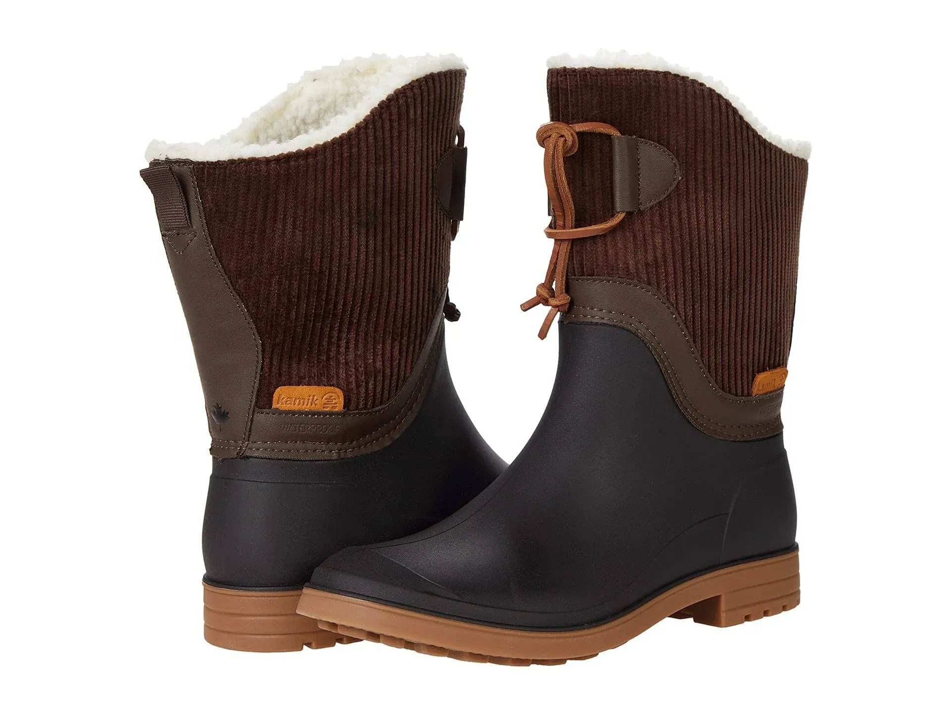 Kamik Stella Rain Boots for Women | Dark Brown | Size 6