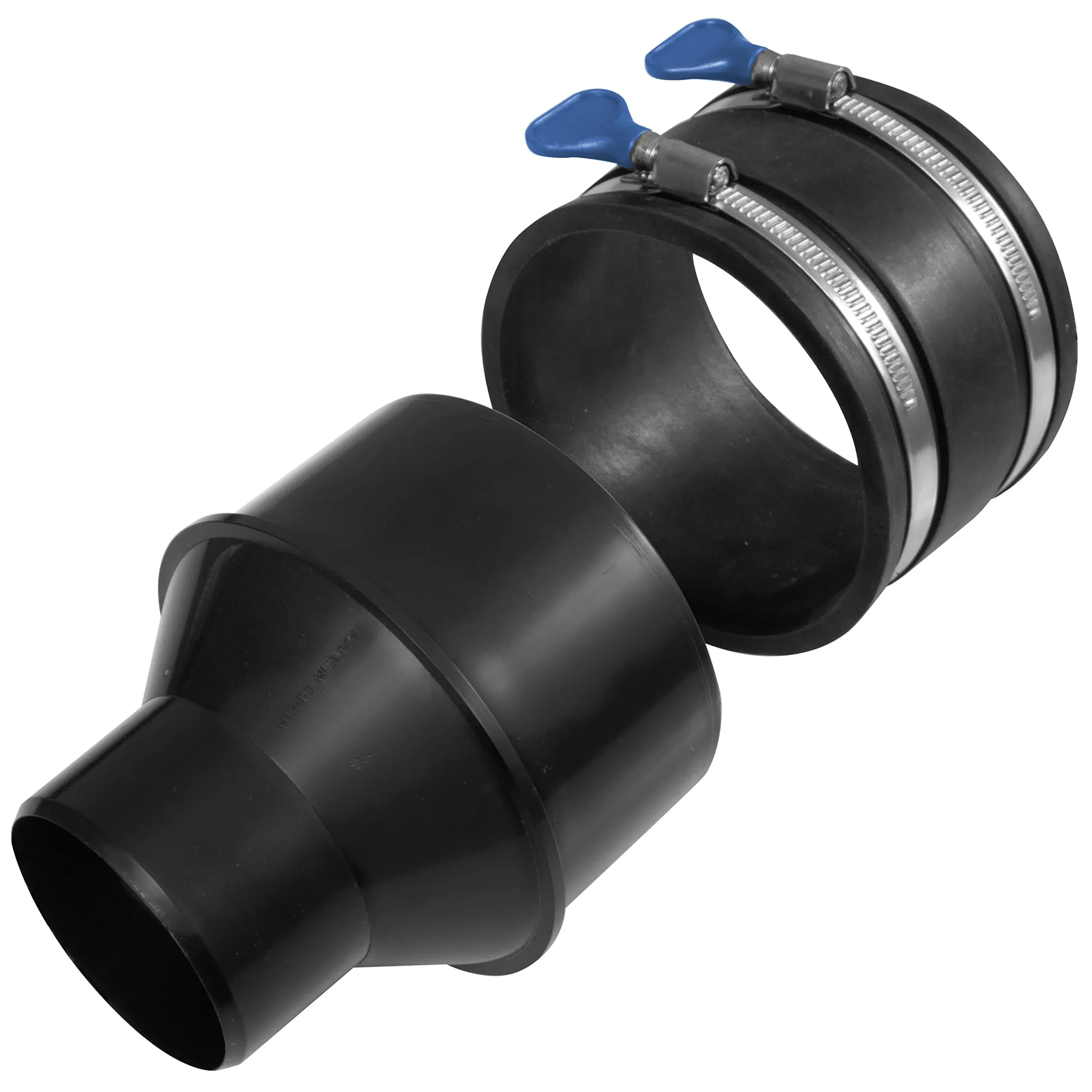 4 Inch to 2-1/2 Inch Reducer with 4 Inch Flexible Cuff Rubber Coupler Fitting an