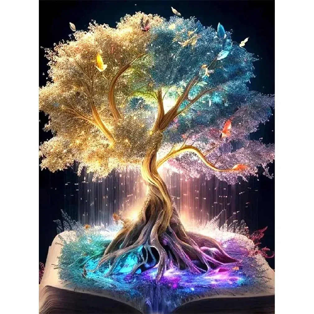 5D Diamond Art Kits for Adults,Colorful Tree of Life Diamond Painting Kits for ...