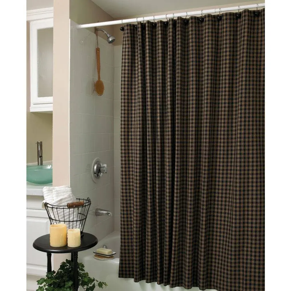 Park Designs Sturbridge Shower Curtain, 72 x 72, Black