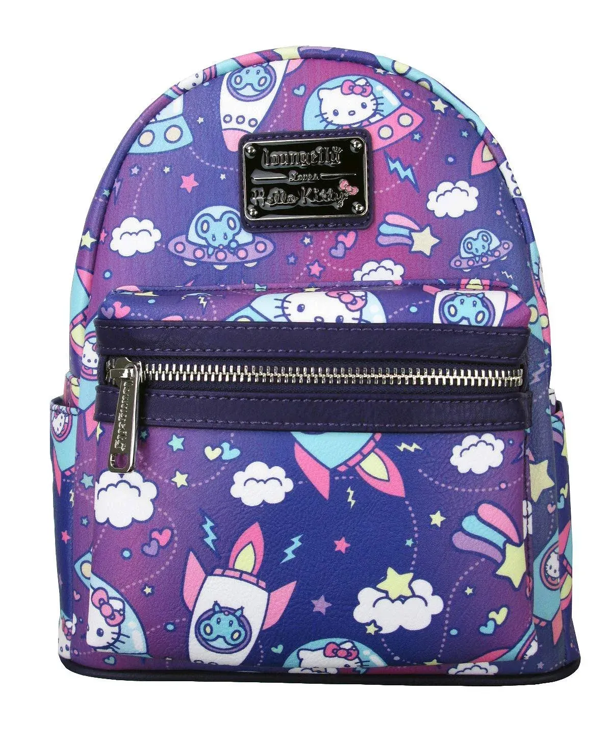 Women Mini Hello Kitty Spaceships Print Backpack