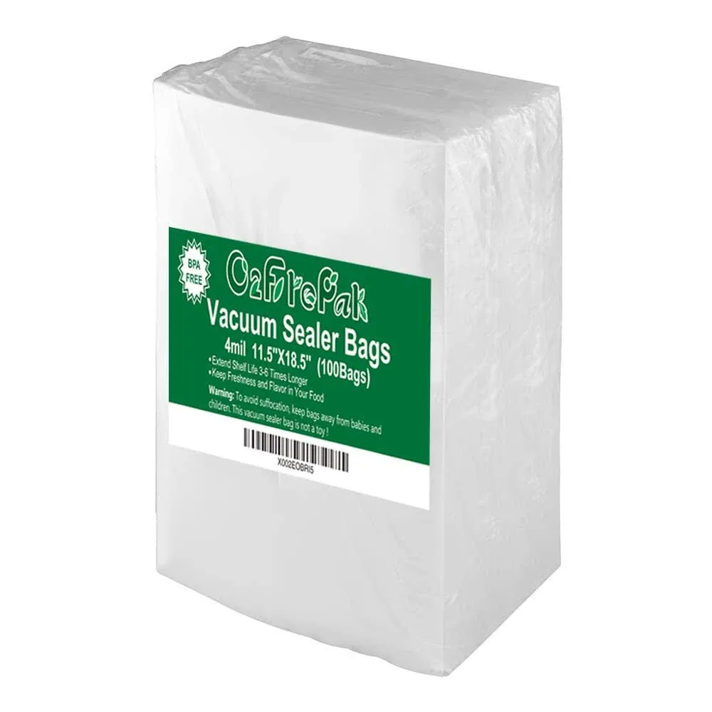 O2frepak Large Gallon 4mil 11.5" x 18.5" Thick Vacuum Sealer Bags with BPA Free and Puncture Prevention,Vacuum Seal Freezer Bags,Great for Sous Vide Vaccume Sealer PreCut Bags