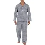 Fruit of the Loom mens Long Sleeve Broadcloth Pajama Set