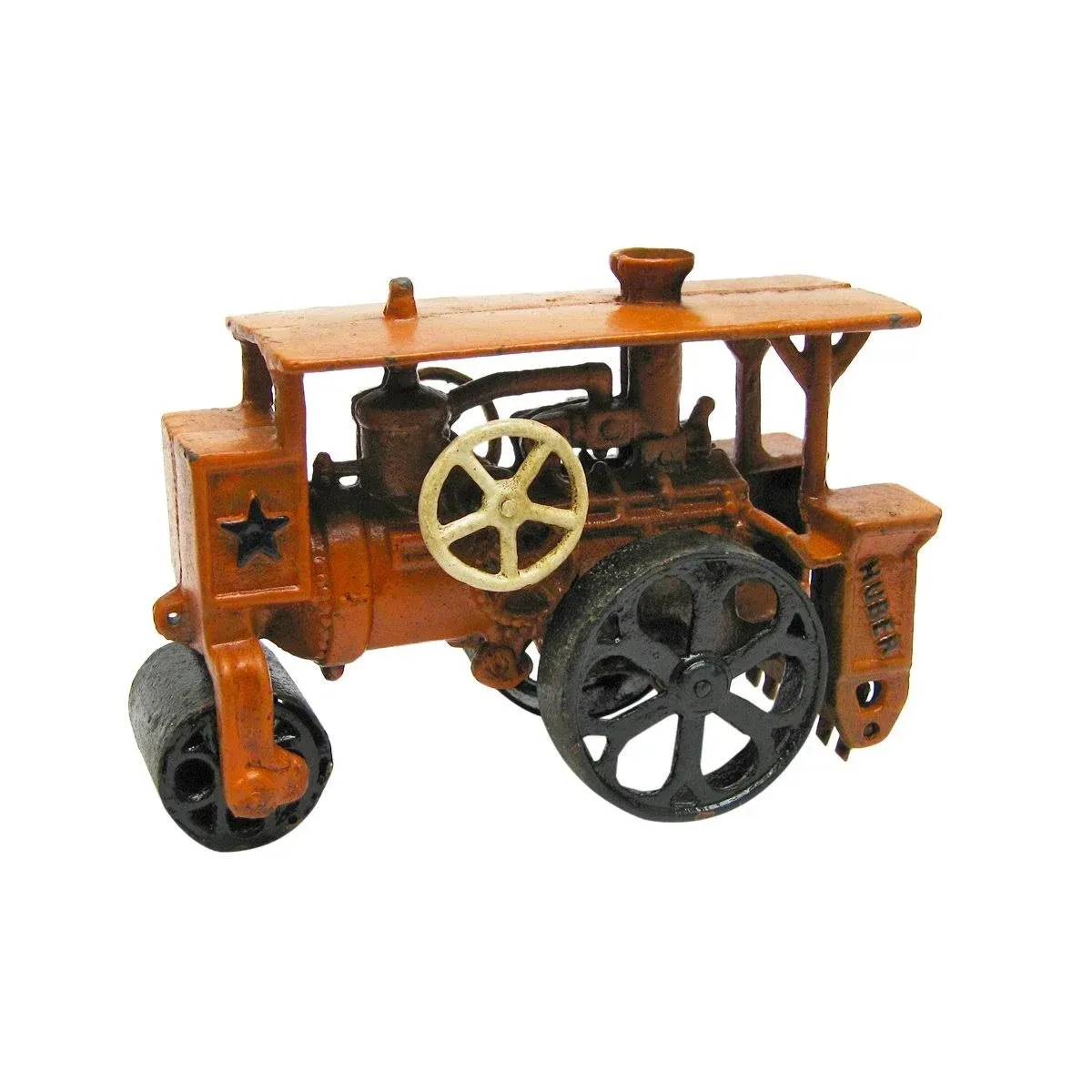 Design Toscano Steam Roller Replica Cast Iron Farm Toy Tractor