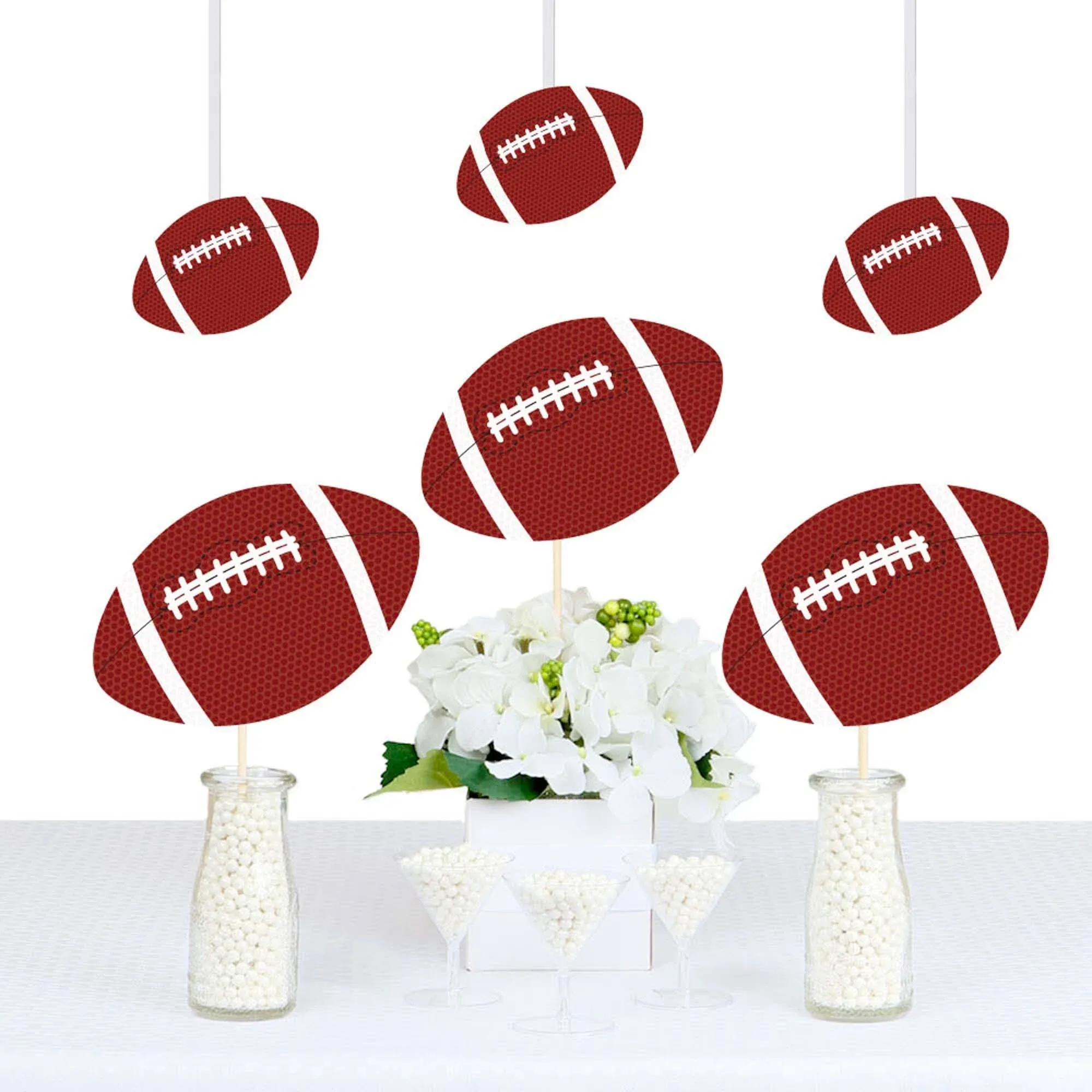 End Zone - Football - DIY Decorations Party Essentials - Football Baby Shower Decor - Football Birthday Party Decorations - 20 Ct.