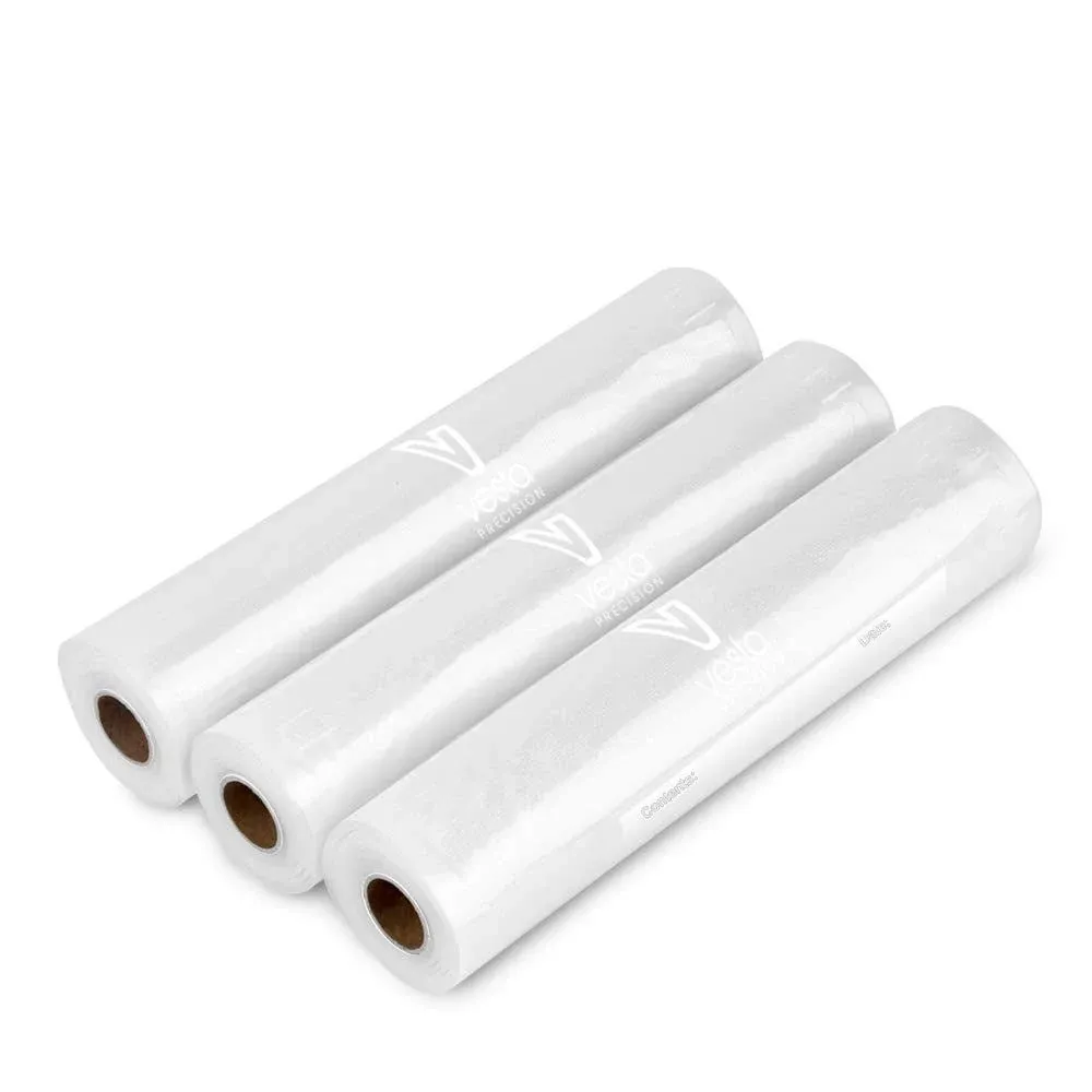 Vesta Precision Vacuum Seal Rolls | 11 inchx16' 3 Pack | Clear and Embossed, Size: 11x16'