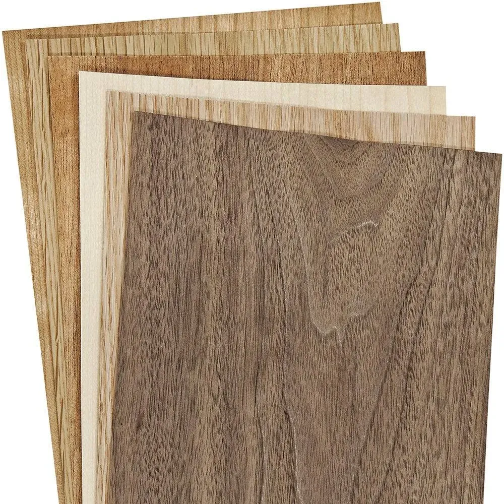 Domestic Wood Veneer Pack - 4-1/2" to 6-1/2" Width - Mixed Variety - 3 Square Feet