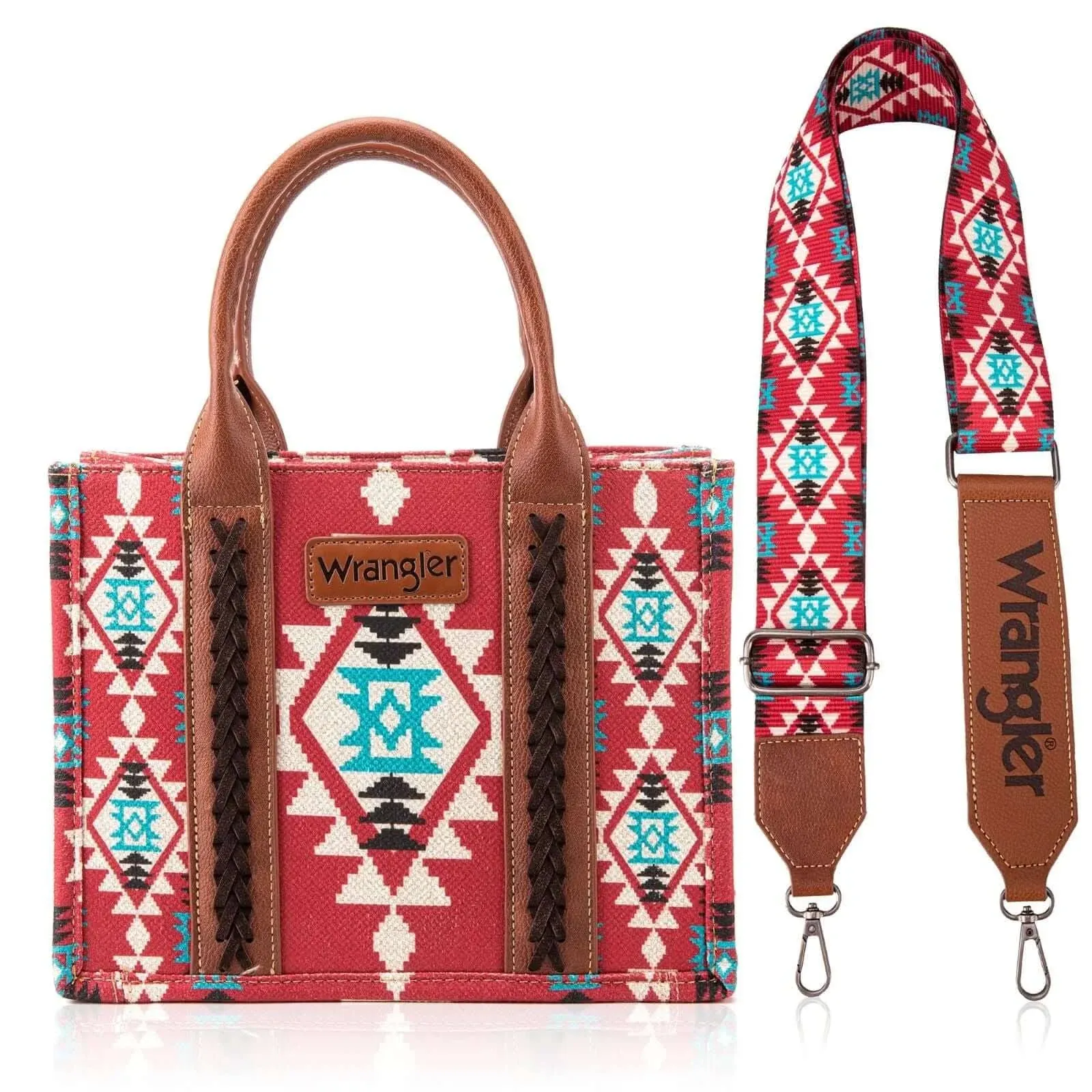 Wrangler Southwestern Print Small Canvas Tote/Crossbody