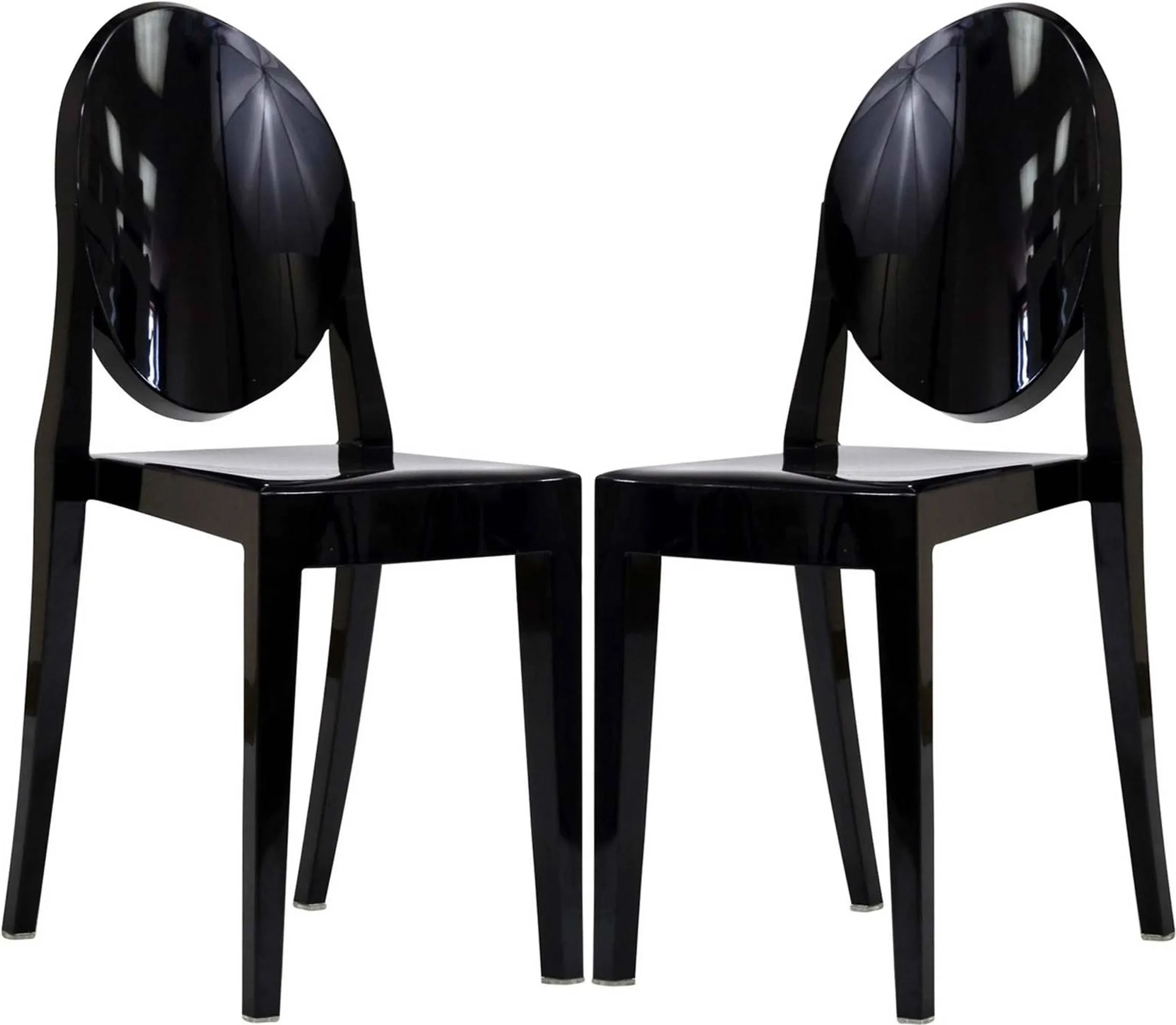 Modway Casper Black Dining Chairs Set of 2