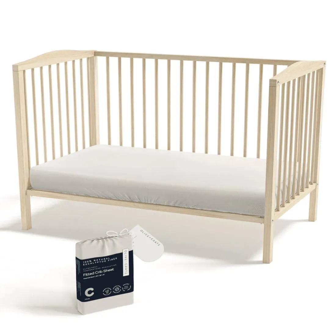 Eucalyptus Crib Sheet, Oatmeal