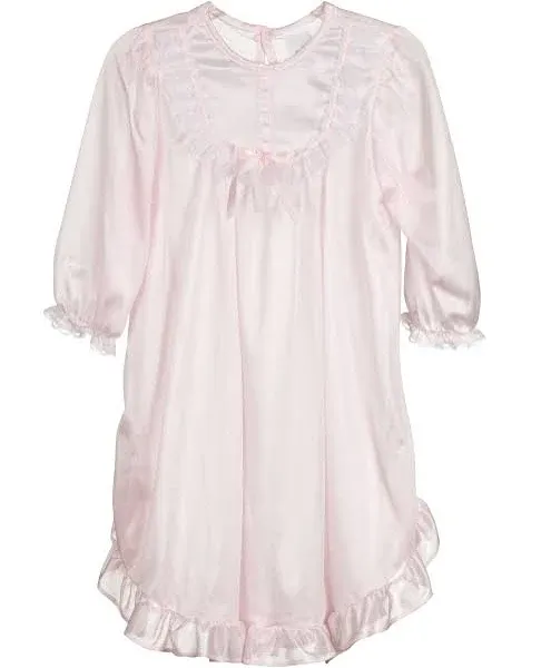 Laura Dare Baby Girls Pink Long Sleeve Pj Nightgown, 09M