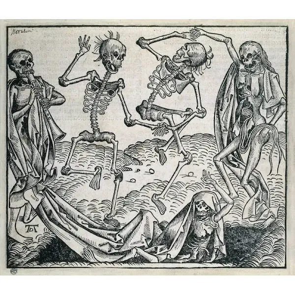 Danse Macabre Or Dance Of Death (1493) Print, 36 x 24 - Eclectic - Prints And Posters - by Posterazzi | Houzz