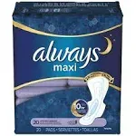 Always Maxi Pads, Extra Heavy Overnight, 20/Pack, 6 Packs/Carton