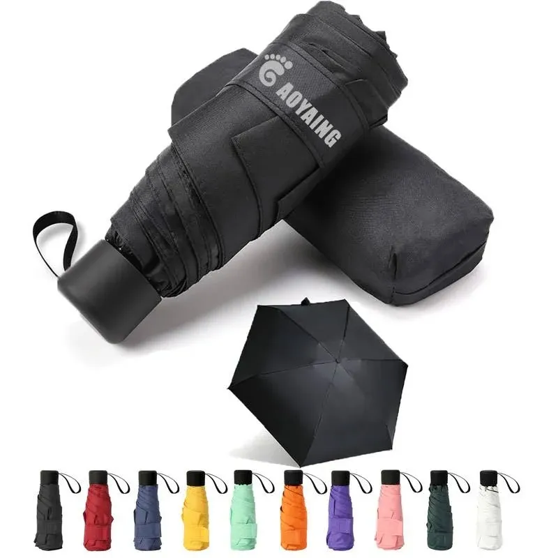 Small Mini Umbrella For Travel With Case, Automatic Compact UV Umbrella Prote...