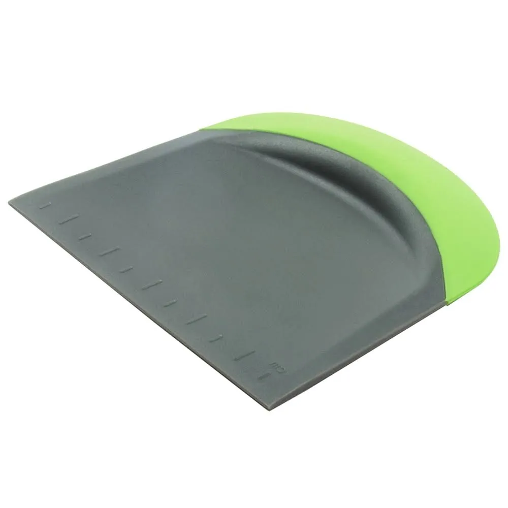 Fox Run 3-in-1 Bowl Scraper and Flat Dough Cutter, 4.25 x 4.75 x 0.25 inches, Green