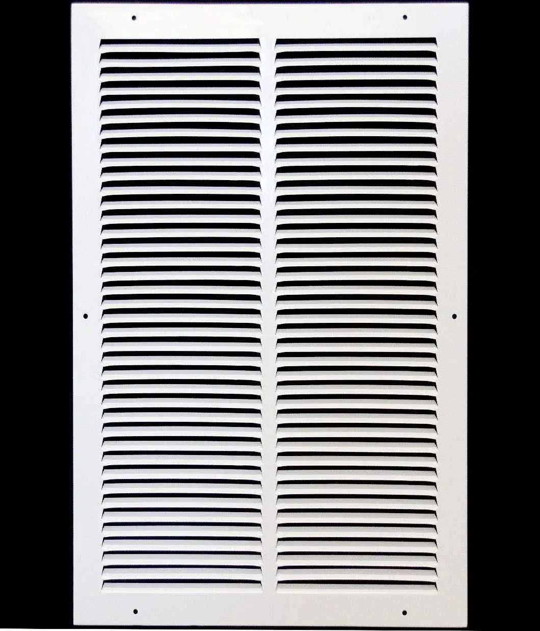 14"w X 25"h Steel Return Air Grilles - Sidewall and Ceiling - HVAC Duct Cover - White [Outer Dimensions: 15.75"w X 26.75"h]