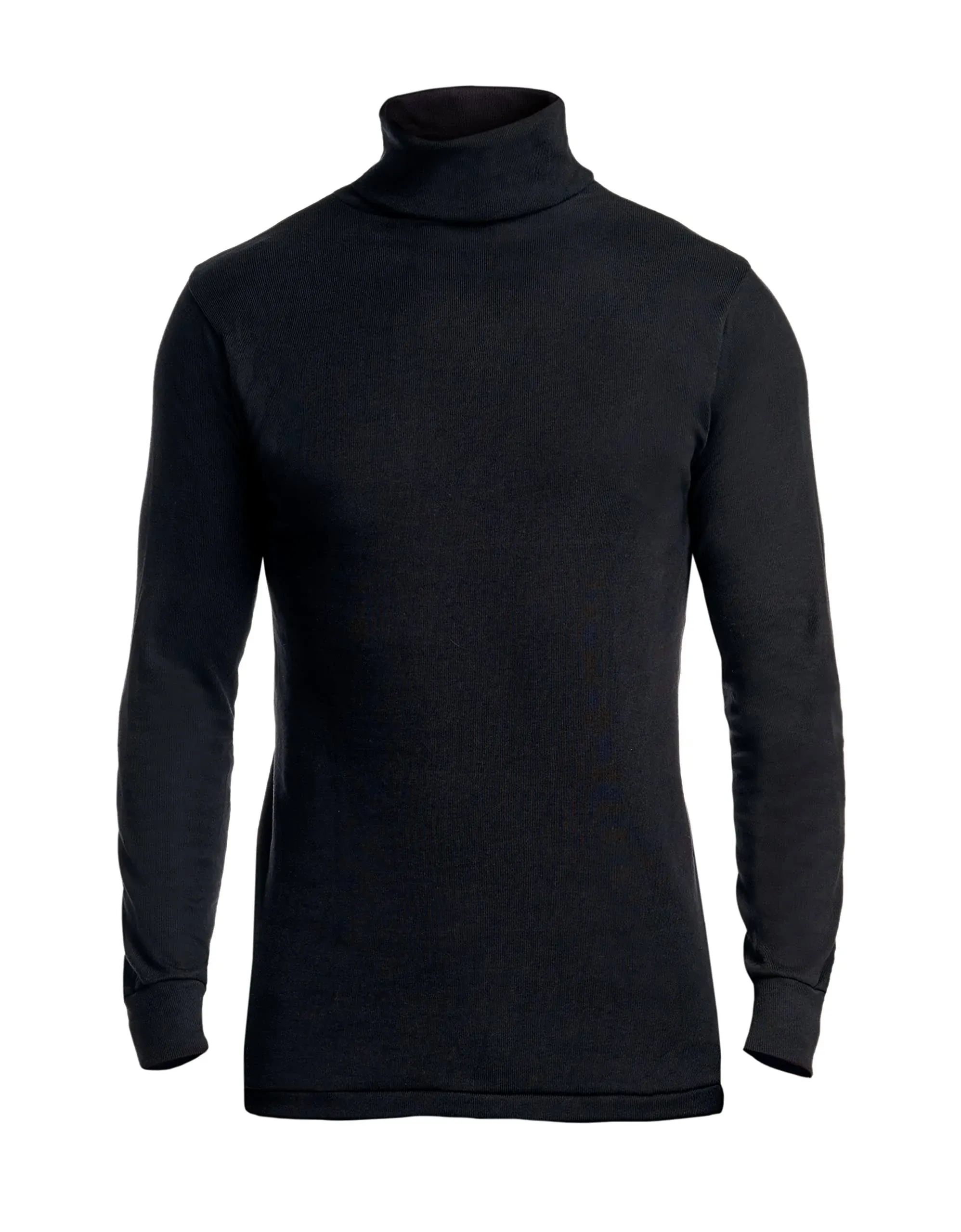 Stanfield's Men's Rib Turtleneck Shirt, Black