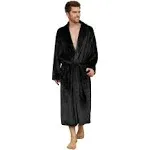 U2SKIIN Mens Fleece Robe Plush Collar Shawl Bathrobe