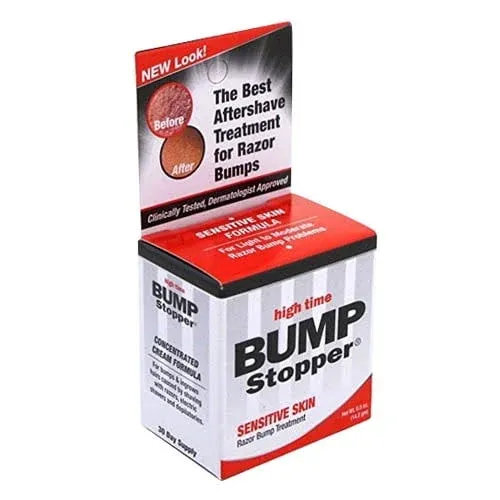 2 Pack - High Time Bump Stopper-2 Double Strength Razor Bump Treatment, 0.5 oz