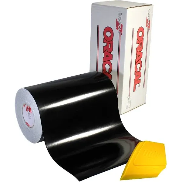 Oracal 651 Gloss Black Adhesive Craft Vinyl 12 Inches x 6.5 Feet Large Roll ...