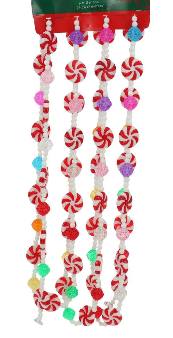 Kurt Adler 9ft Multi Candy Garland