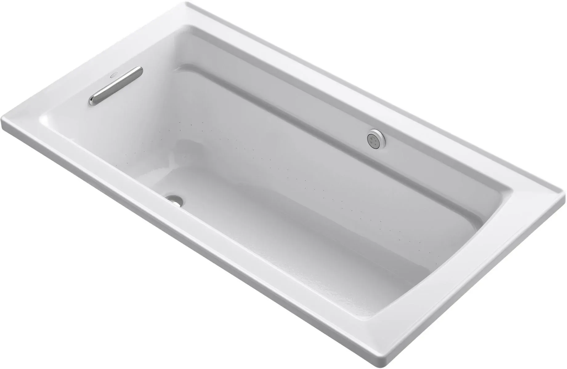 Kohler K-1122-GH Archer 60" x 32" Drop-In Heated BubbleMassage Air Bath - White