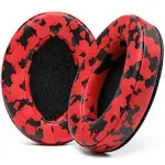 WC Wicked Cushions PadZ - Thick & Soft Ear Pads for ATH M50X / M40X / SteelSeries Arctis/HyperX Cloud & Alpha/Logitech G Pro X/Compatible with Over 50 Headphones | Red Camo