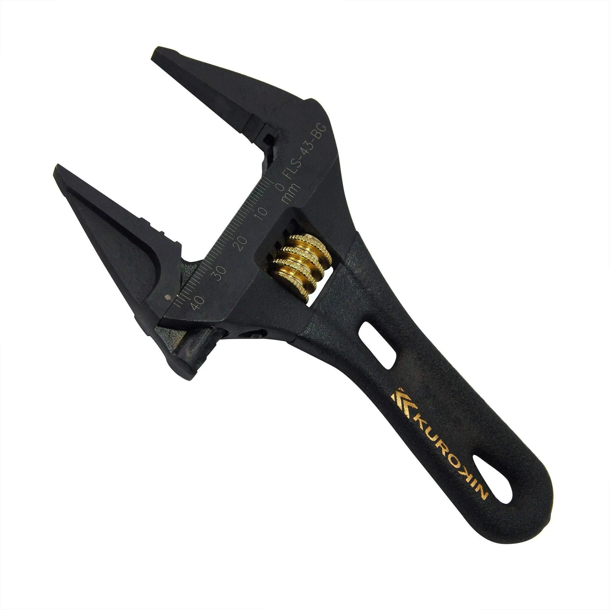 Fujiya Light Short Monkey Wrench Black Gold with Grip FLS-43-BG Maximum Opening: