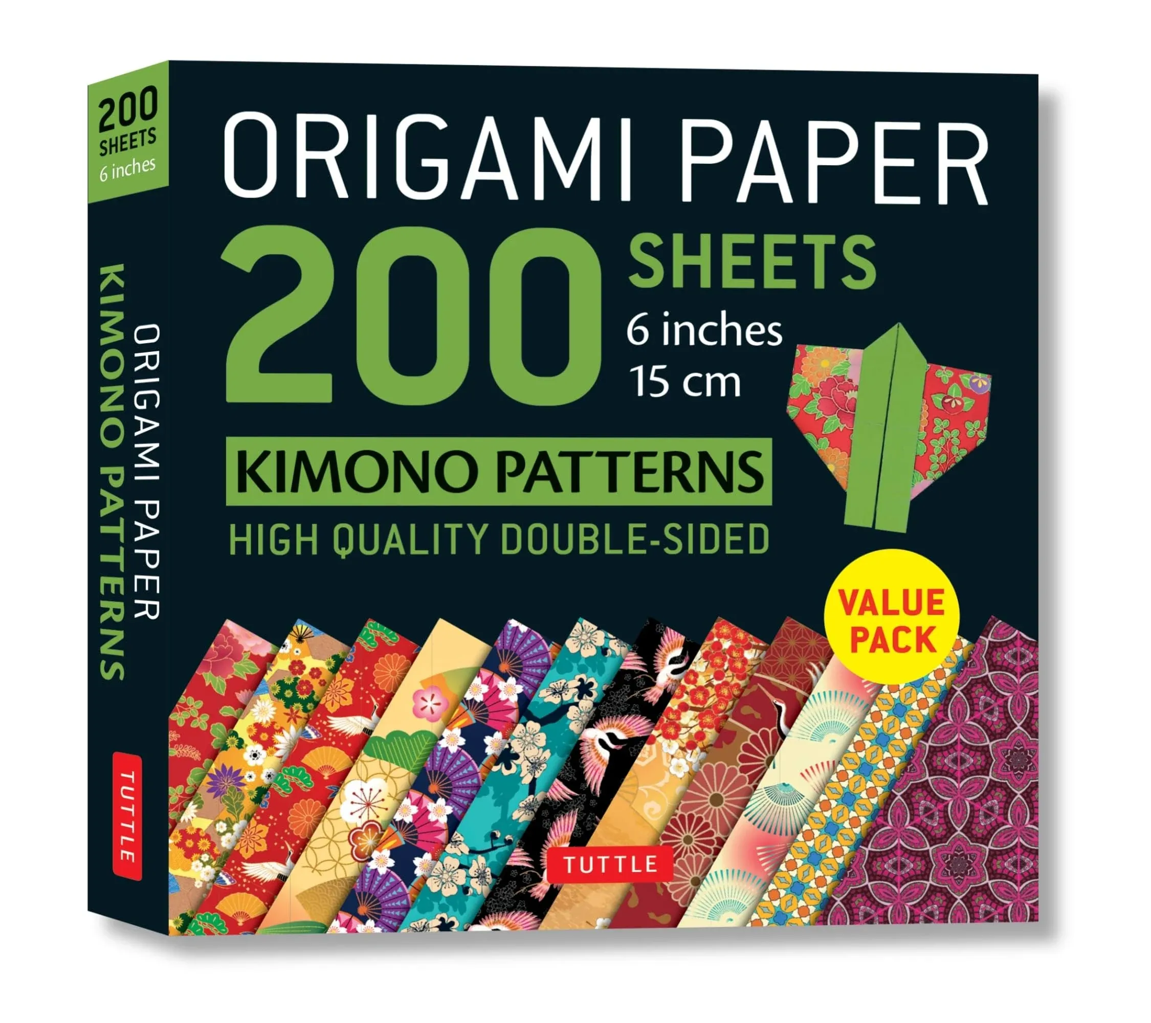 Origami Paper 200 sheets Kimono Patterns 6" (15 cm): Tuttle Origami Paper: Double-Sided Origami Sheets Printed with 12 Patterns (Instructions for 6 Projects Included)