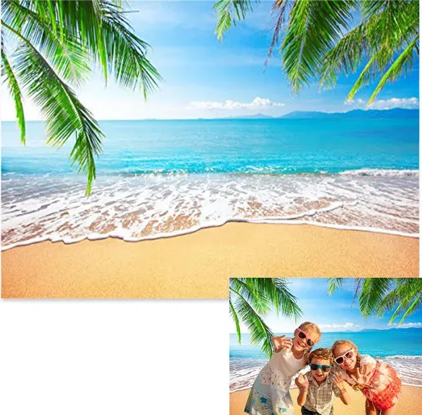 Gya Tropical Beach Background Photo Props for Studioweddingparty Photography ...