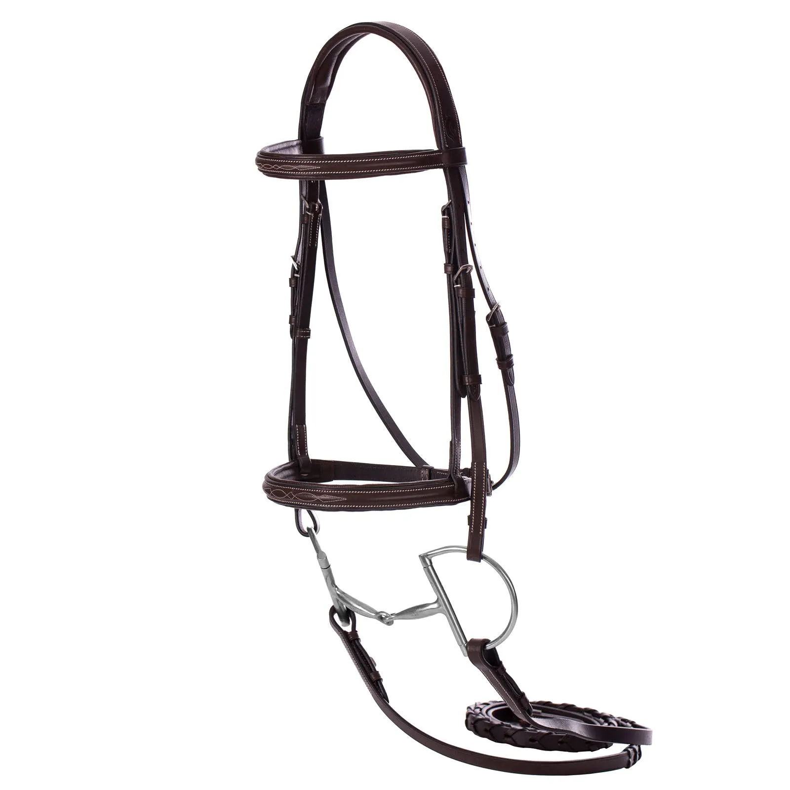 Equi Navia Saga Fancy Stitched Hunter Bridle with Reins