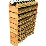 DECOMIL - 72 Bottle Stackable Modular Wine Rack Wine Storage Rack Solid Bamboo Wine Holder Display Shelves, Wobble-Free (Eight-Tier, 72 Bottle Capacity)