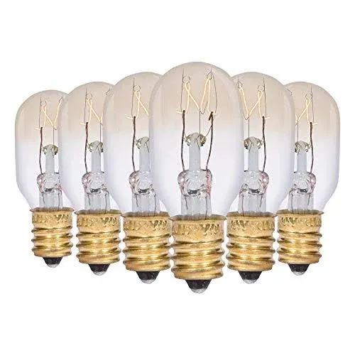 [6 Pack] Simba Lighting T6.5 25W Replacement Bulb 120V E12 Candelabra Base 2700K