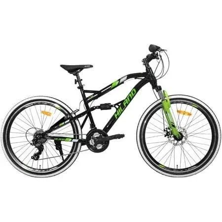 Hiland 26 inch Mountain Bike,Full-Suspension 21 Speeds Drivetrain with