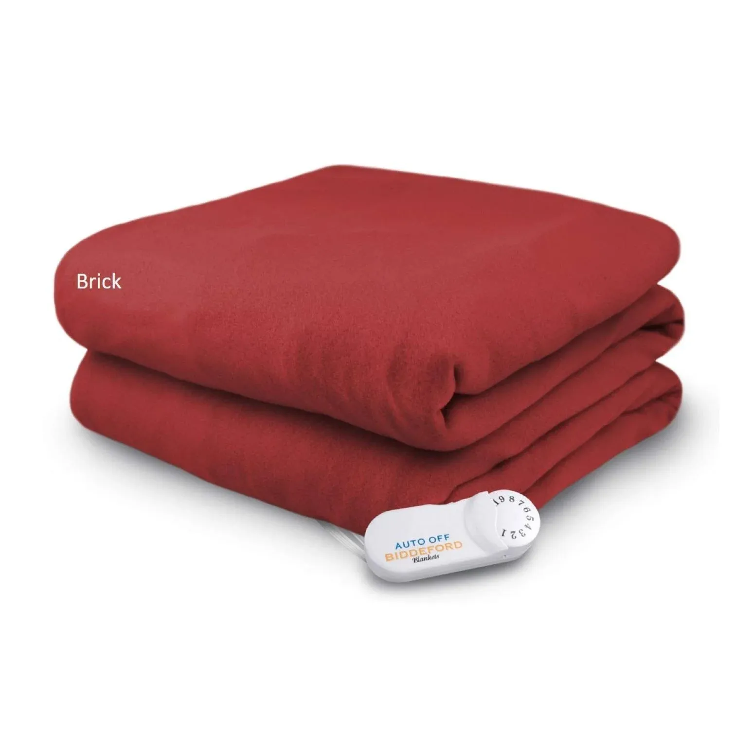 Biddeford Blankets Comfort Knit Electric Heated Throw Blanket Brick