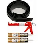 16ft 6in Black Garage Door Threshold with Adhesive