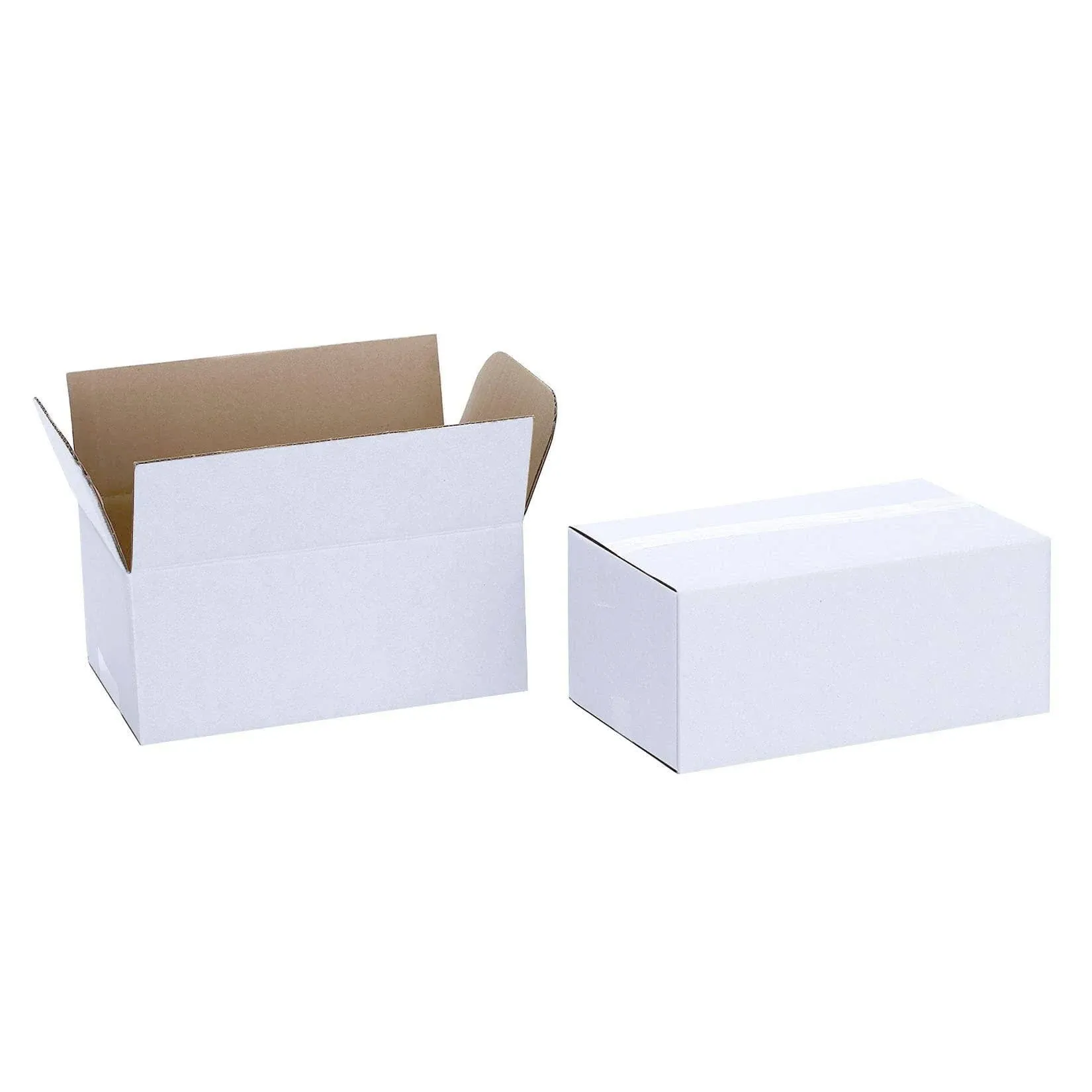 POGEAIR 25 Pcs 1166 Inches Shipping Boxes for Small Business, Small White Kraft Corrugated Box mailers,cardboard Boxes for Sh