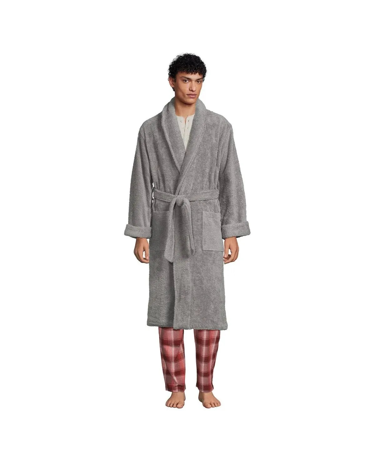 Men's Lands' End Calf-Length Turkish Terry Robe