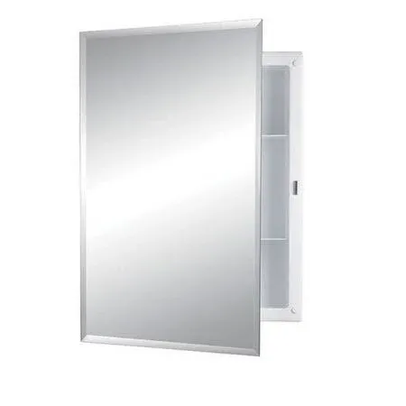 Jensen 1453ADJ Horizon Frameless Medicine Cabinet with Beveled Mirror