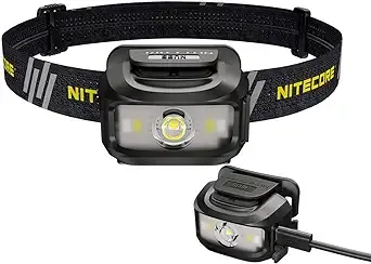 Nitecore NU35 Headlamp, Dual Power Source, Long Runtime, USB Rechargeable