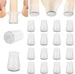 Aneaseit Chair Leg Floor Protectors - 16 pcs Clear - Felt Bottom Silicone Pads for Hardwood Floors & Furniture Feet - Rubber Caps for Chairs - X-Small