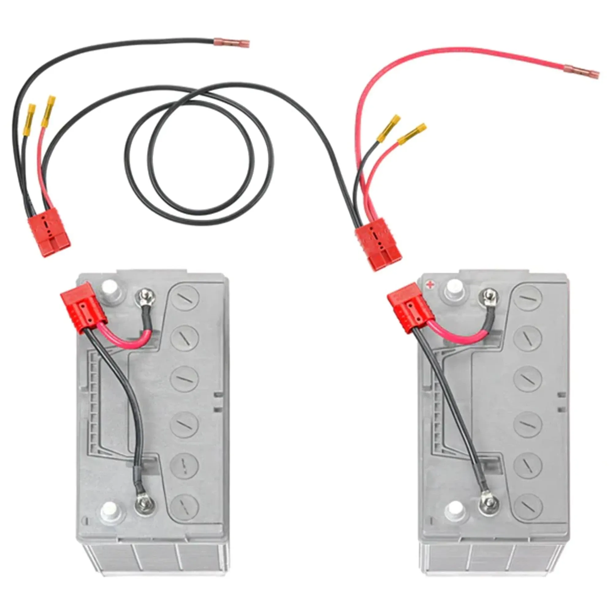 24V Trolling Motor Connection w/on-board Charging & 5' Extension for Separated Battery Compartments. 24V series trolling motor and battery connection kit by Connect Ease